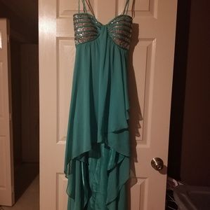 Green Strapless Dress